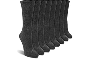 Doctor's Choice Diabetic Socks for Women, Non-Binding Top, Soft Crew & Ankle Circulatory Neuropathy Socks - 4 Pairs