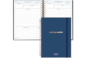 S&O Large Meeting Notebook for Work - Professional Organizer Planner - Corporate and Conference Notes Journal - Project Discu