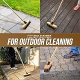 Newman and Cole Deck Scrubber Brush with Wooden Handle 9 Inch Stiff Bristles view 6