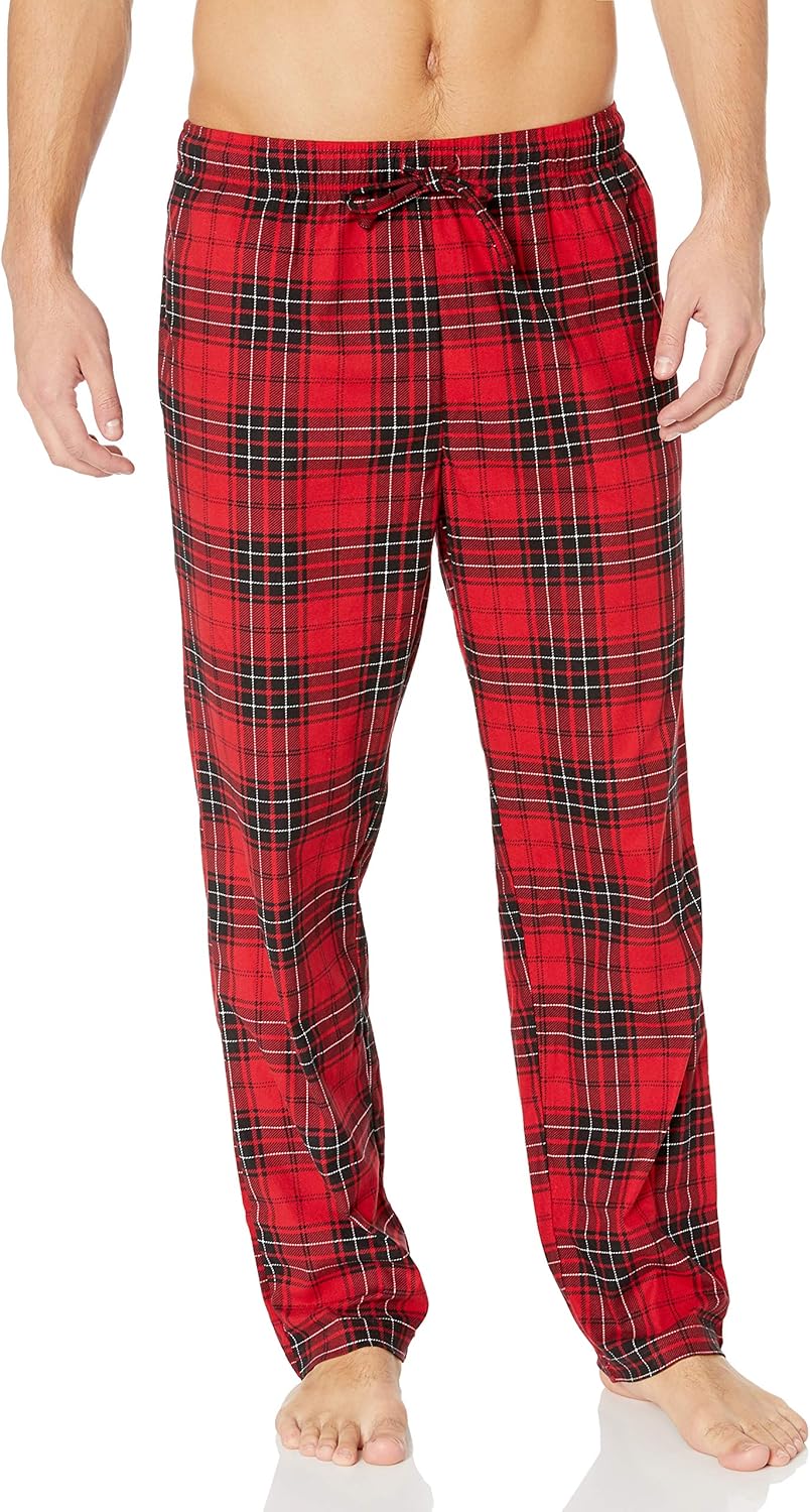 Nautica Men's Cozy Fleece Plaid Pajama Set at  Men’s Clothing store