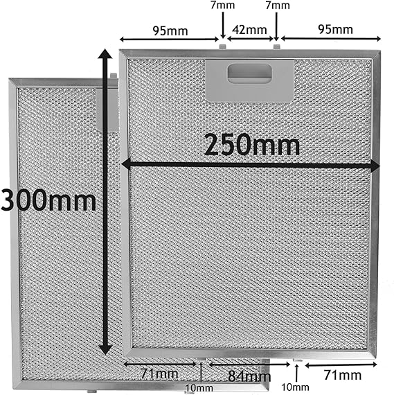 SPARES2GO Metal Mesh Filter for Ariston and Creda Cooker Hood/Kitchen Extractor Fan Vent (Pack
