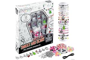 Fashion Angels Disney Tim Burton's The Nightmare Before Christmas Sweet & Scary Jewelry Kit, Includes 800+ Beads, Trendy DIY Jewelry Kit for Tweens & Teens