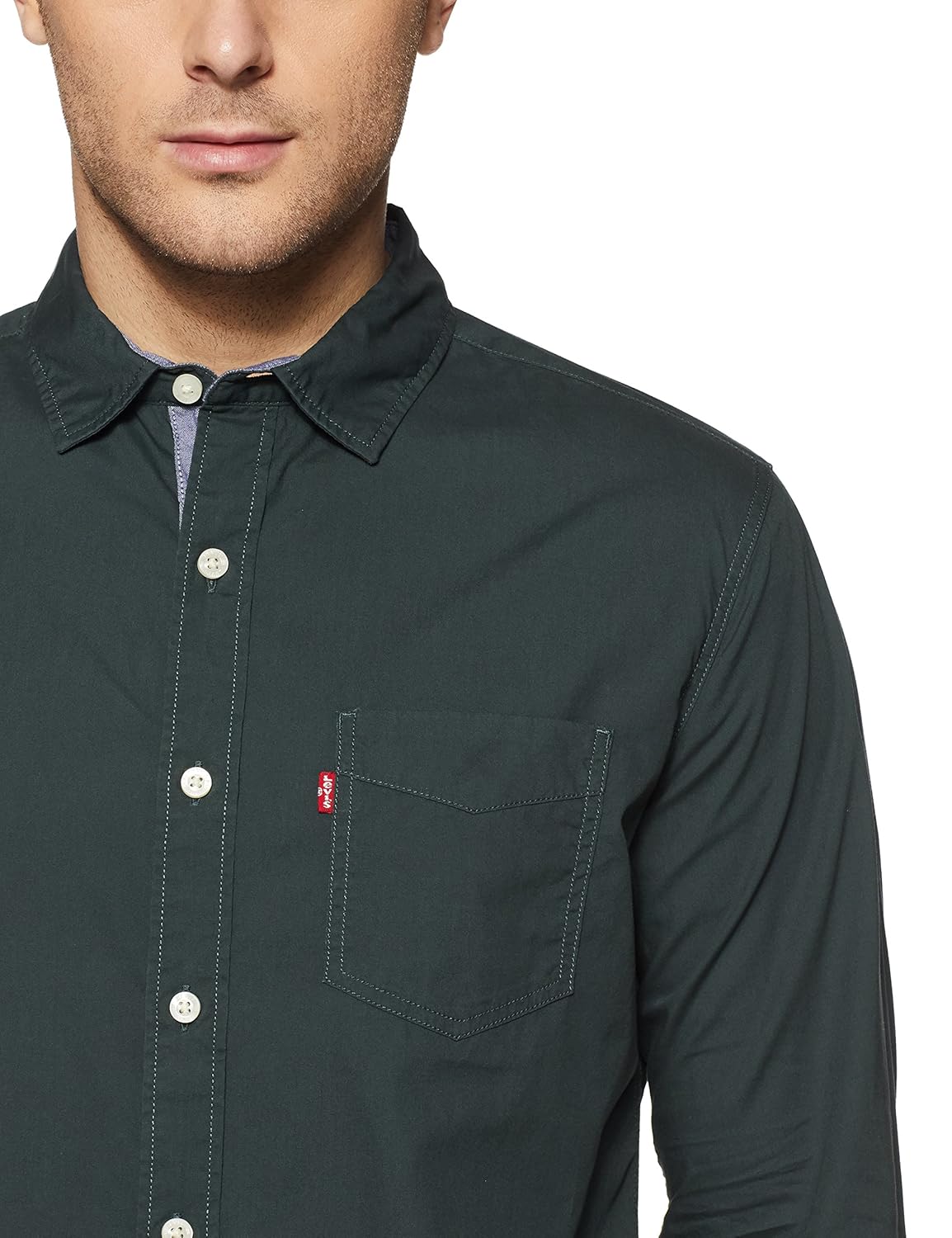 levi's men's solid regular fit casual shirt