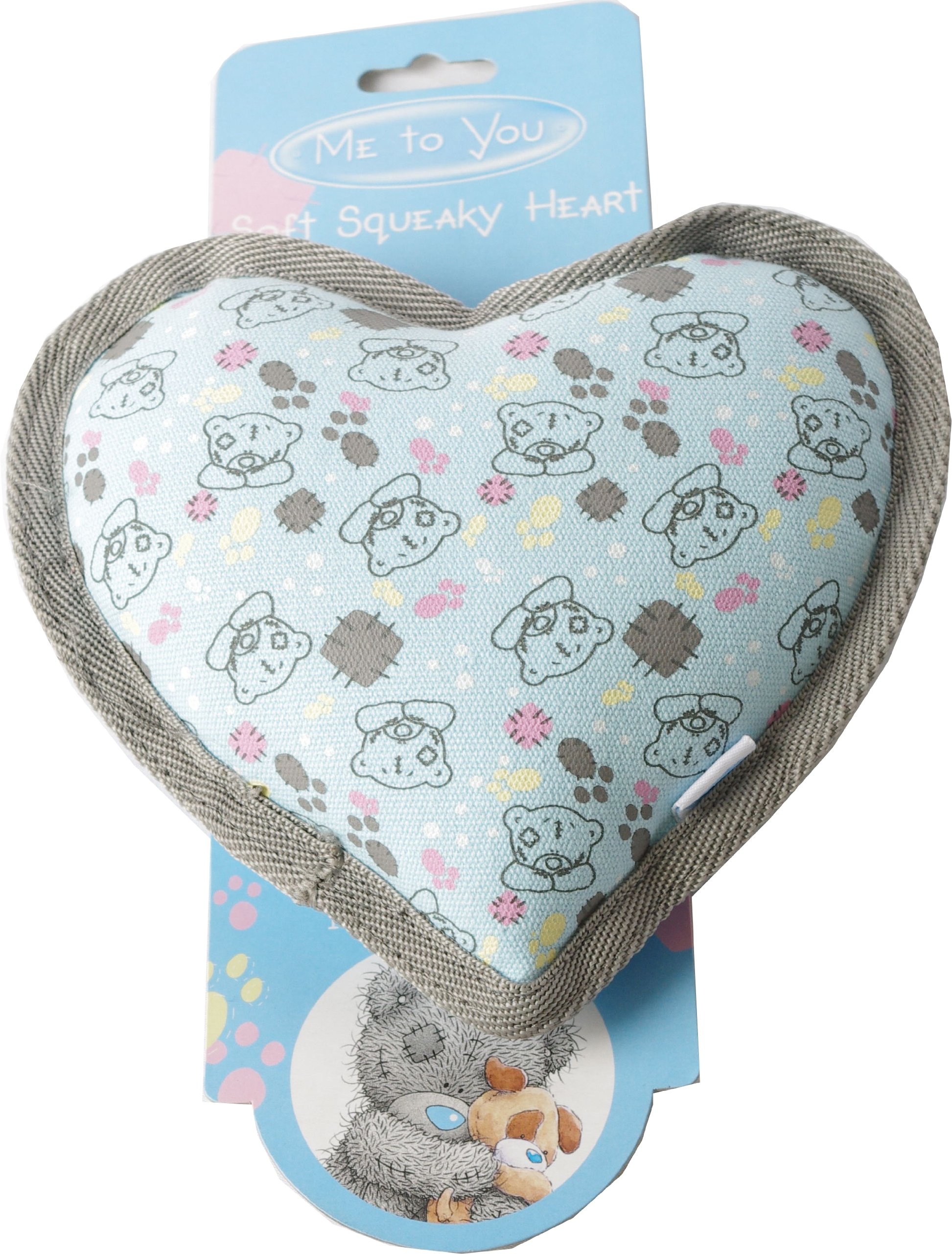 Pet Brands Me to You Soft Squeaky Heart Dog Toy
