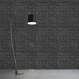Art3d 10 Sheets Black 3D Brick Wallpaper Peel and Stick 14.5 Sq Ft view 5