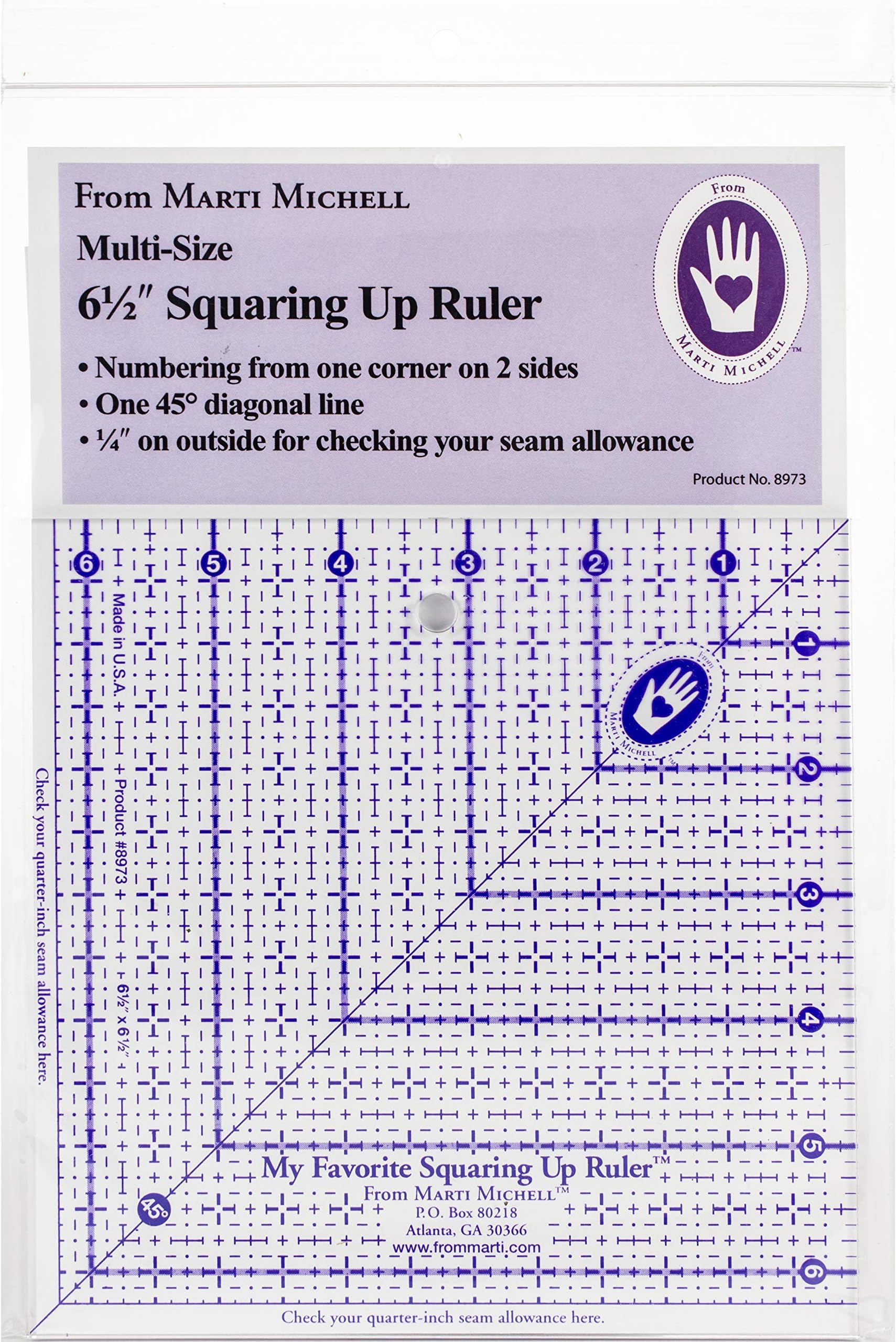 Marti Michell My Favorite Squaring Up Ruler-6-1/2inX6-1/2in