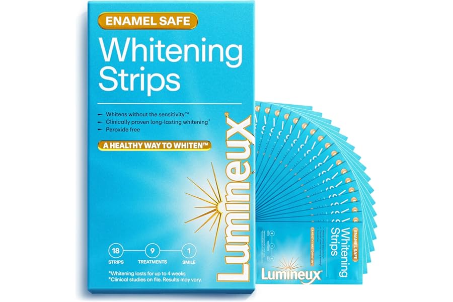 Lumineux Teeth Whitening Strips Kit – 9 Treatments – Peroxide Free – Enamel Safe for Whiter Teeth – Whitening Without The Sensitivity – Dentist Formulated – Sensitivity Free