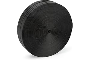 Gresdent Strapping 1/2" x 1640’ Heavy Duty Hand Grade Polypropylene (PP) Strapping Roll 300 lbs Break Strength（500m Black）