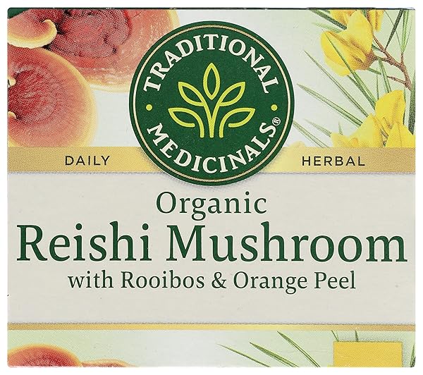 TRADITIONAL MEDICINALS, ORGANIC REISHI MUSHROOM TEA, 16 COUNT