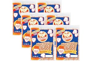 Pop Weaver Naks Pak - 8oz Butter Flavored Coconut Oil and Popcorn Packs - For Use in 6oz Popper Popping Machine - 6 Pack