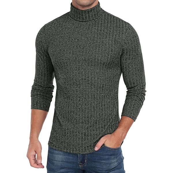 Sous-vêtement Thermique Homme à Col Roulé - Manches Longues - Coupe Ajustée - T-shirt De Base Uni - Chaud