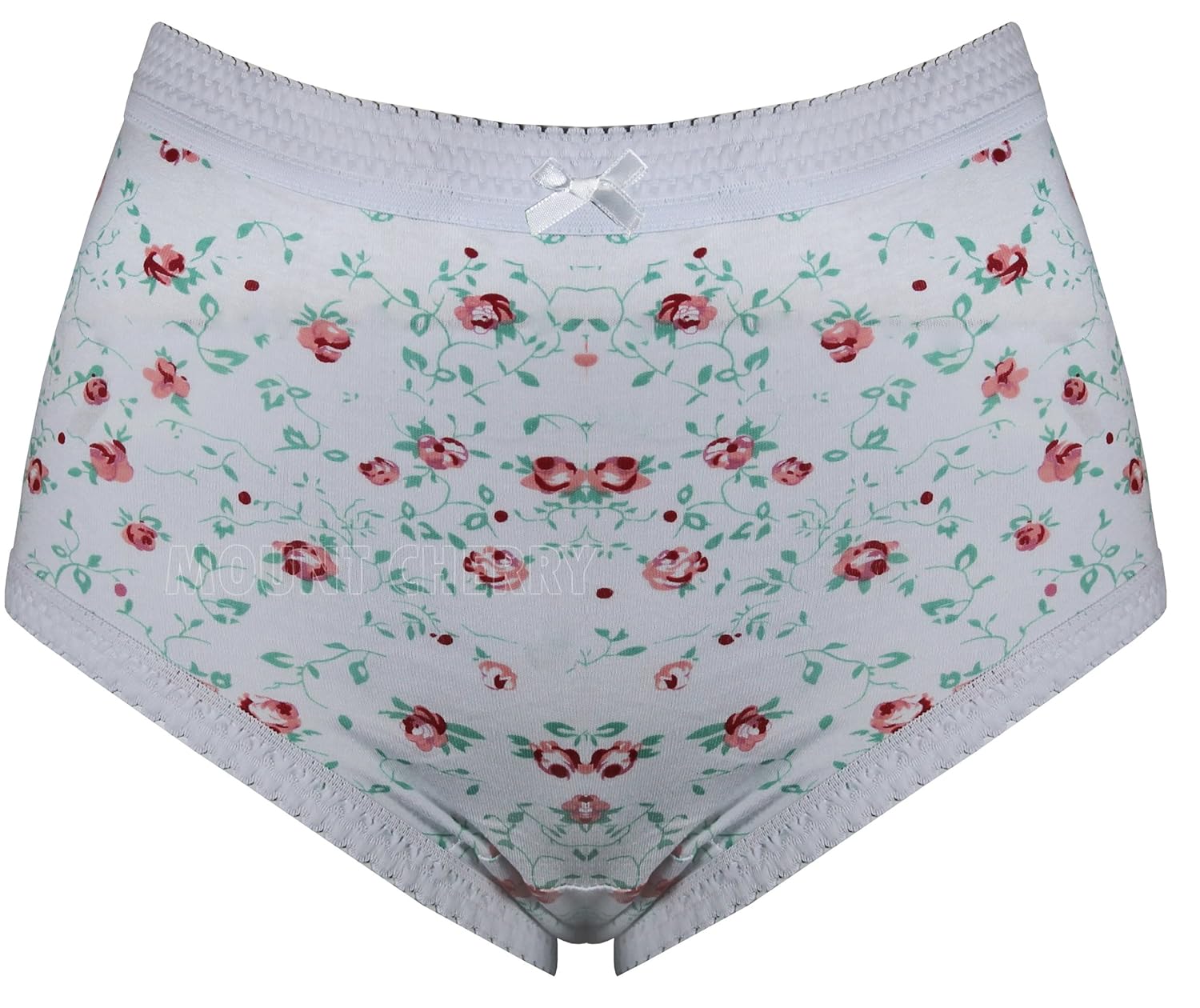 Womens Full Briefs Multi Pack Ladies Underwear Pure Cotton Floral