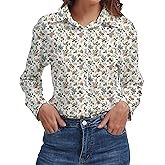 DAOAO Womens Button Down Blouse Long Sleeve Tops for Women Ladies Collared Shirt Dressy Casual Work 2025 Trendy