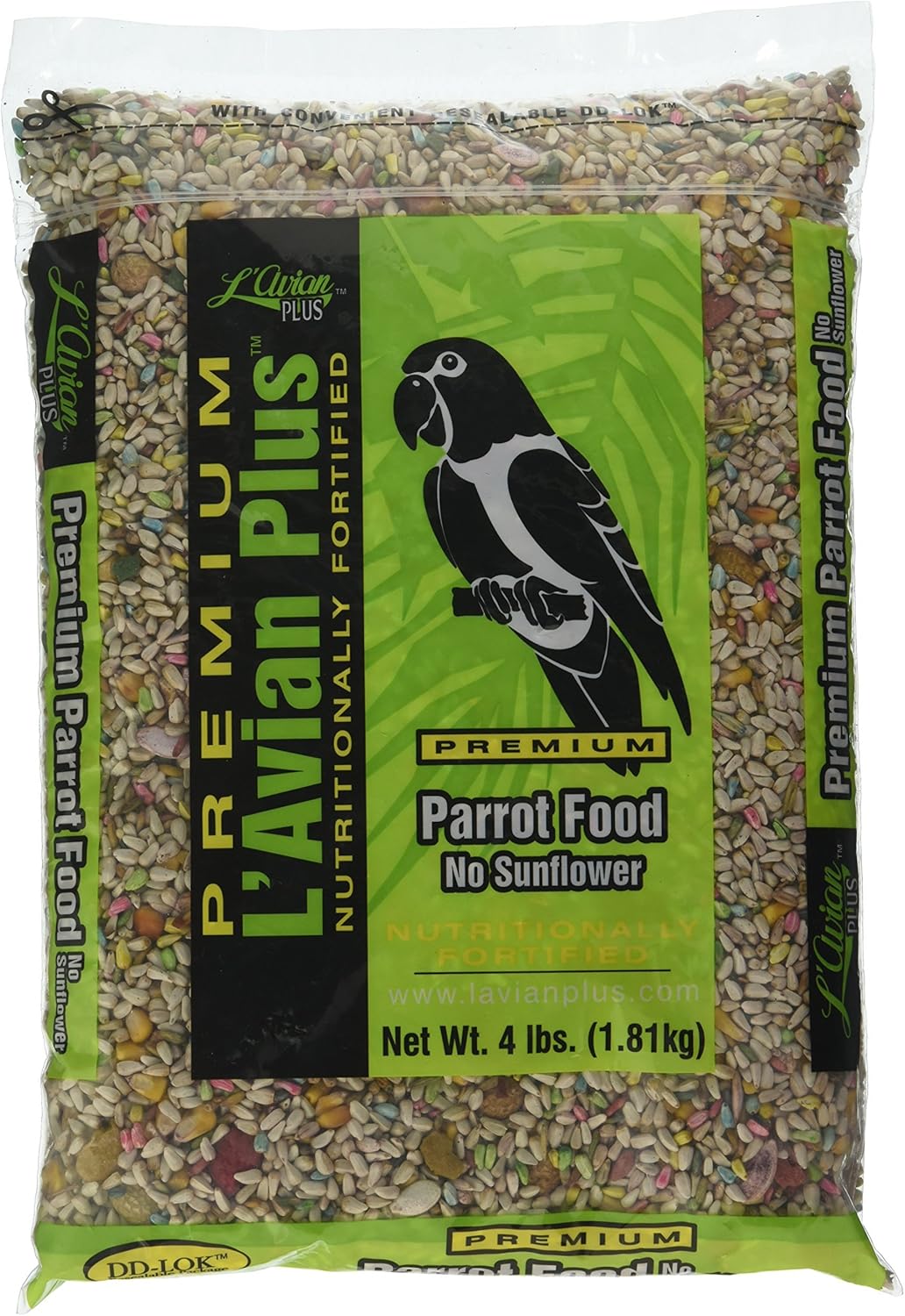 L'Avian Plus Parrot Food No Sunflower, 4 lb