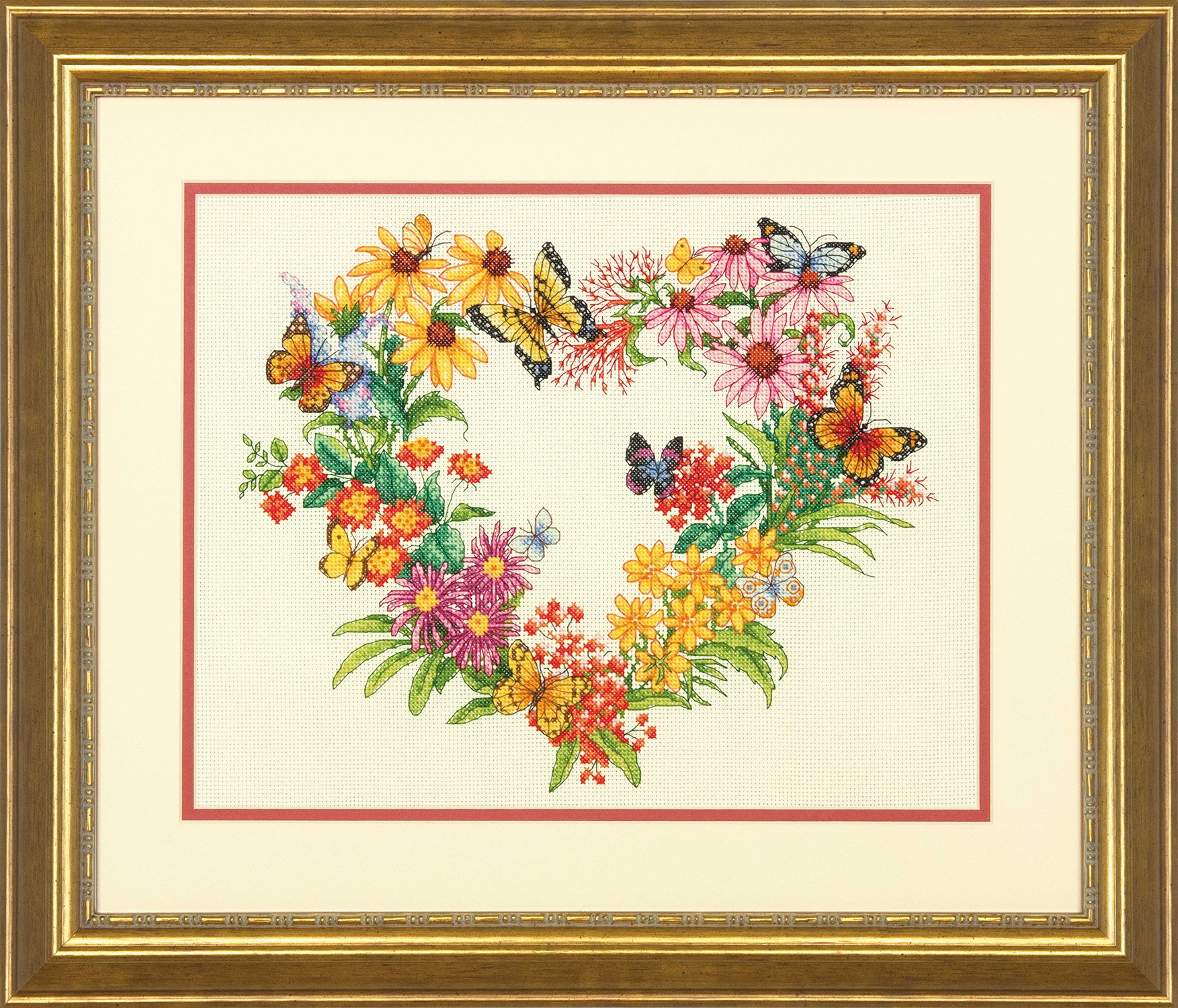 Dimennsions Counted Classic Wildflower Wreath Cross Stitch Kit, Multi-Colour