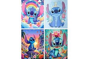 VeGuude Diamond Art Kits for Adults - 4 Pack Diamond Painting for Beginners, Diamond Dots Round 5D Full Drill Paint with Diamonds Pictures Gem Art Painting Kits DIY Crafts Kits 12x16inch