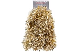 Christmas Concepts® 3m / 9.8ft Chunky/Fine Christmas Tinsel Garland - Christmas Decoration Tinsel Garland (Champagne Gold)