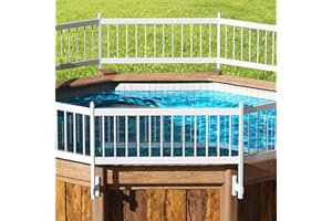 VINGLI Above Ground Pool Safety Fence,Swimming Pool Fences, Pool Fencing,White (Kit A-8 Sections)