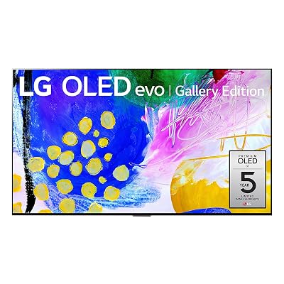 LG 55-Inch Class OLED evo Gallery Edition G2 Series Alexa Built-in 4K Smart TV, 120Hz Refresh Rate, AI-Powered, Dolby Vision IQ and Atmos, WiSA Ready, Cloud Gaming (OLED55G2PUA, 2022)