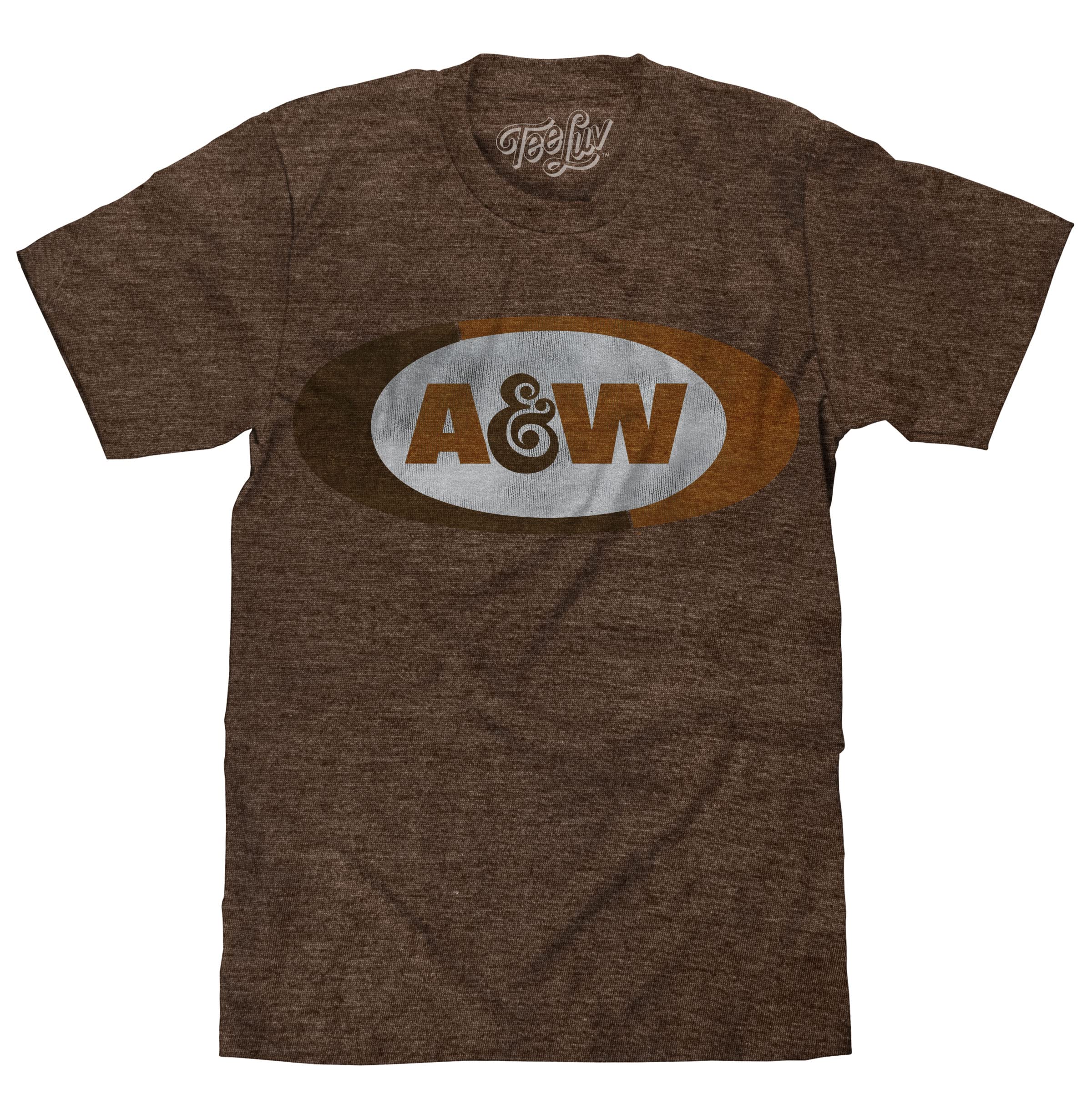 Photo 1 of A&W Faded Logo | Soft Touch Tee-medium Brown Heather