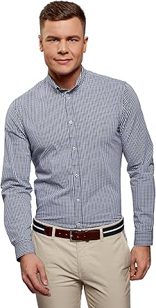 Oodji Ultra Homme Chemise Ajustee En Coton Vetements Homme