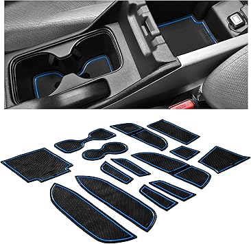 Amazon Com Cupholderhero Fits Honda Civic Accessories 2013 2015 Premium Custom Interior Non Slip Anti Dust Cup Holder Inserts Center Console Liner Mats Door Pocket Liners 14 Pc Set Sedan Blue Trim Automotive