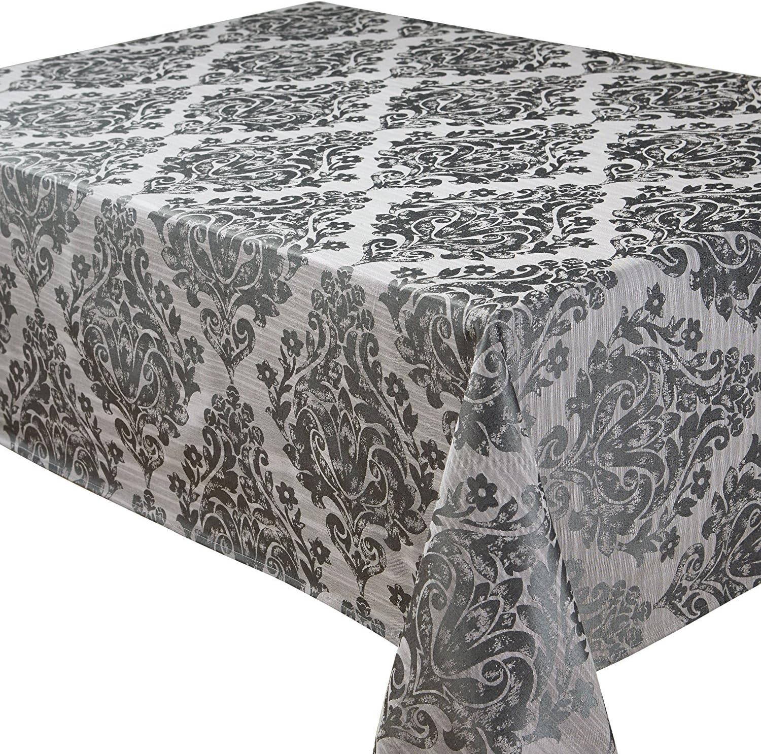 Palazzo Damask Pewter (GreySilver) Christmas Rectangular Tablecloth