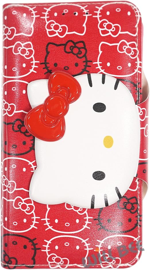 Amazon Com Galaxy S5 Case Hello Kitty Cute Diary Wallet Flip Galaxy S5 Cover Button Face Red