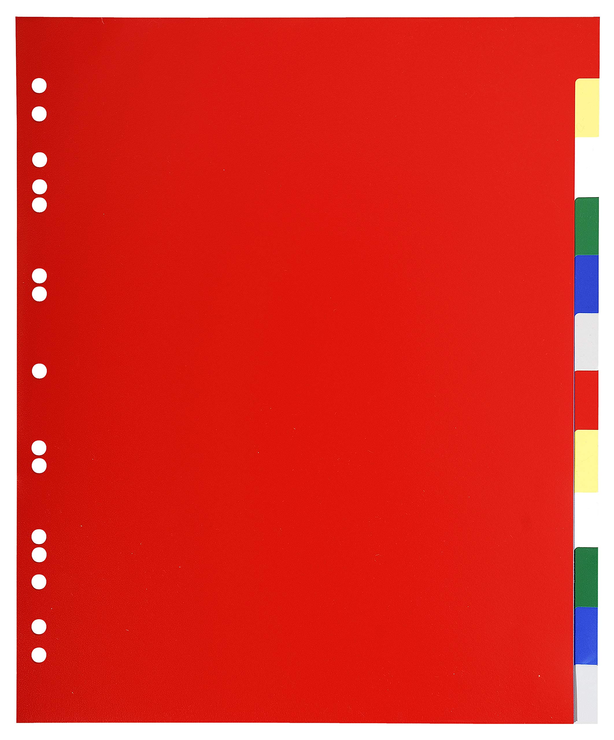 Exacompta - Ref 93H - PP Document Dividers - Suitable for Use With A4+ Documents, Made from Polypropylene, Pre-Punched & Pre-Printed - 12 Part Dividers - Multicoloured