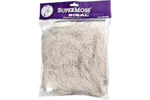 SuperMoss Enchanting Home and Kitchen Décor for Potted Plants Indoor Gardens Crafters Choice for Faux and Live Sisal Moss Perfect for Table Runners and Wall Art Bleached Appx 2oz