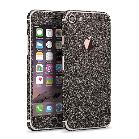 LAMINGO iPhone 8 iPhone 7 Glitzerfolie Skin Diamond Sticker Klebefolie in schwarz