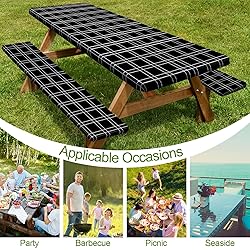 Picnic Table Cover with Bench Covers Camping