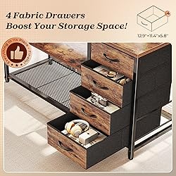 PRAISUN 53" L Shaped Desk with Power Outlets and