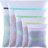 GOGOODA Laundry Bags Diamond Mesh 5 Pack Delicates Wash Bags