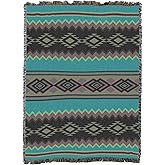 Pure Country Weavers Copper Patina - Western Tapestry Throw Blanket Woven from Cotton - Made in The USA (72x54)