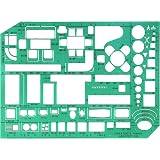 Règle Architecturale Échelle 1:50 - Pochoir Plastique Transparent Avec Symboles Meubles