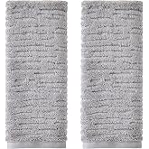 SKL Home CloudSoft Hand Towel Set, 2-Piece, 100% Cotton Luxury, Gray | Premium spa-level quality. 600 GSM weight. Ultra plush &amp; absorbent. For use in the bathroom, kitchen, bar or any sink space.