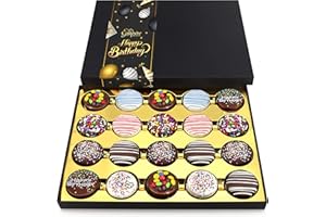 Chocolate Cookies Birthday Gift Basket for Men and Women - Gourmet Chocolate Happy Birthday treats for Food Gifts, Chocolate Gift Box by Empire Delights, 20 Count