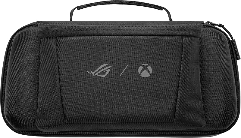 Funda ROG Xbox Ally (2 en 1) Premium, Negro, Resistente al Agua, con Compartimento Desmontable para Cargador, Forro de Vellón Suave