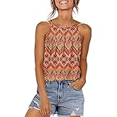 WIHOLL Womens Pleated Tank Tops Spaghetti Strap Camisole Halter Tops Curved Hem Fashion 2026