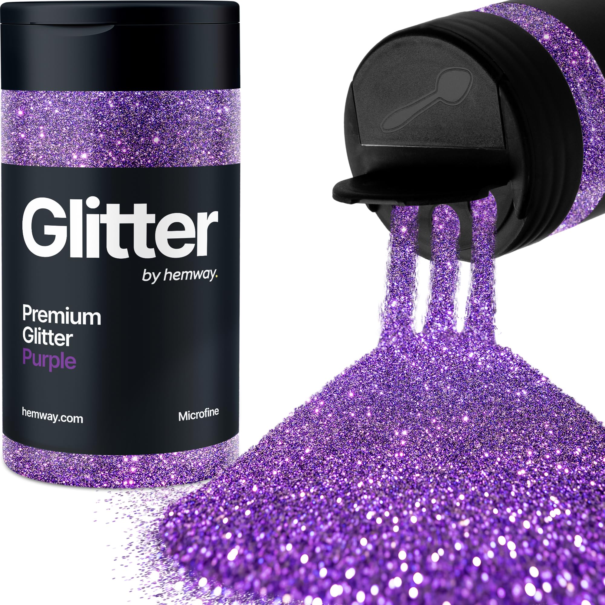 Purple Glitter Shaker, 130g Microfine Glitter, Crafts 1/256" Metallic Flake Purple Sequins, Resin & Epoxy Crafts, Decorating, Halloween, Christmas Nail, Face, Hemway
