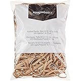 Amazon Basics Rubber Bands, Size 64 (3-1/2 x 1/4 Inch), 320 Bands/1 lb Pack, 25-Pack, Tan