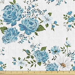 Ambesonne Vintage Fabric by The Yard, Flower