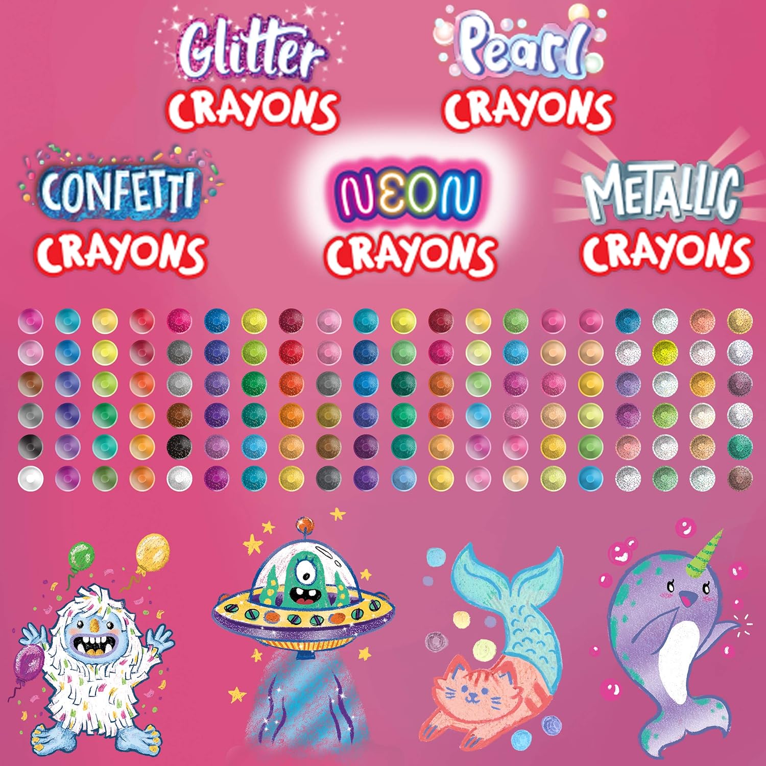 Crayola 120 Crayons in Specialty Colors,  Exclusive Coloring Set, Gift for Kids, Ages 4, 5, 6, 7: Toys & Games
