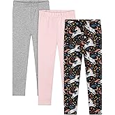 Resinta Toddler and Baby Girls Leggings Pants Full Length Cotton Basic Leggings Multipack Stretchy Soft Tights Pants
