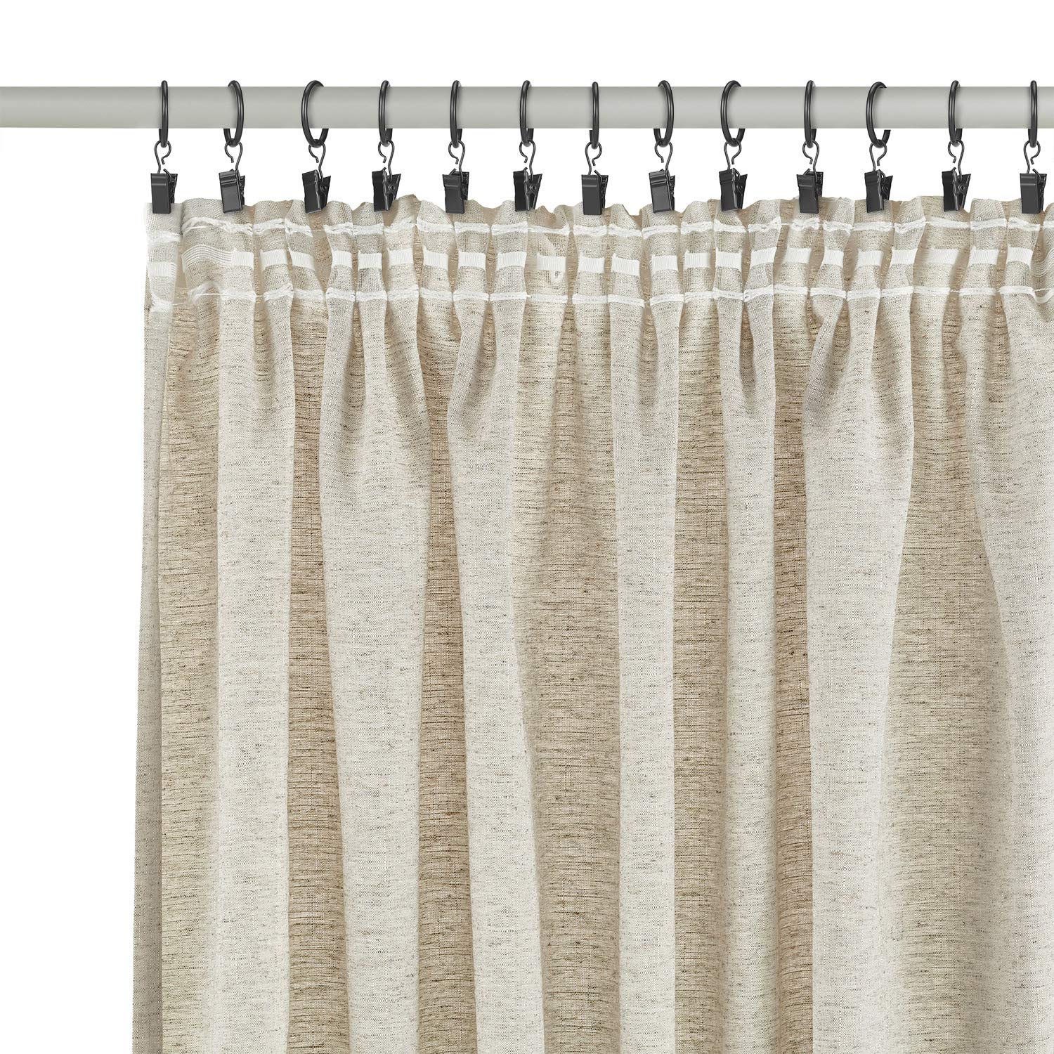 Chuangdi 60 Pack Curtain Rings Metal Decorative Drapery Rings 1