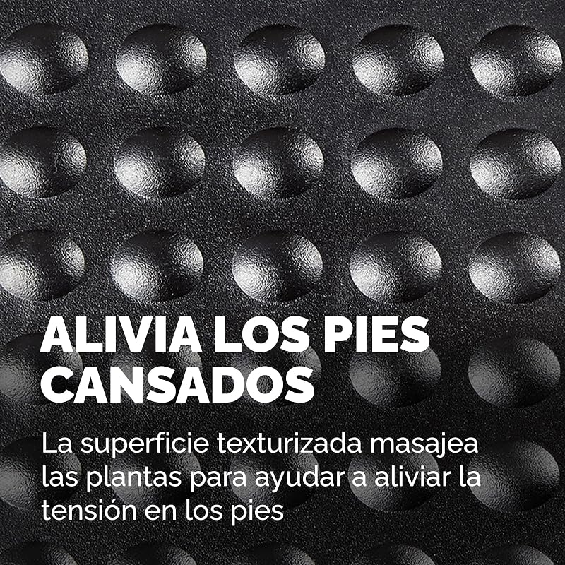 Apoio de pés ergonómico Everyday Plus com base antiderrapante - Apoio de pés de secretária - para escritório e casa - Preto