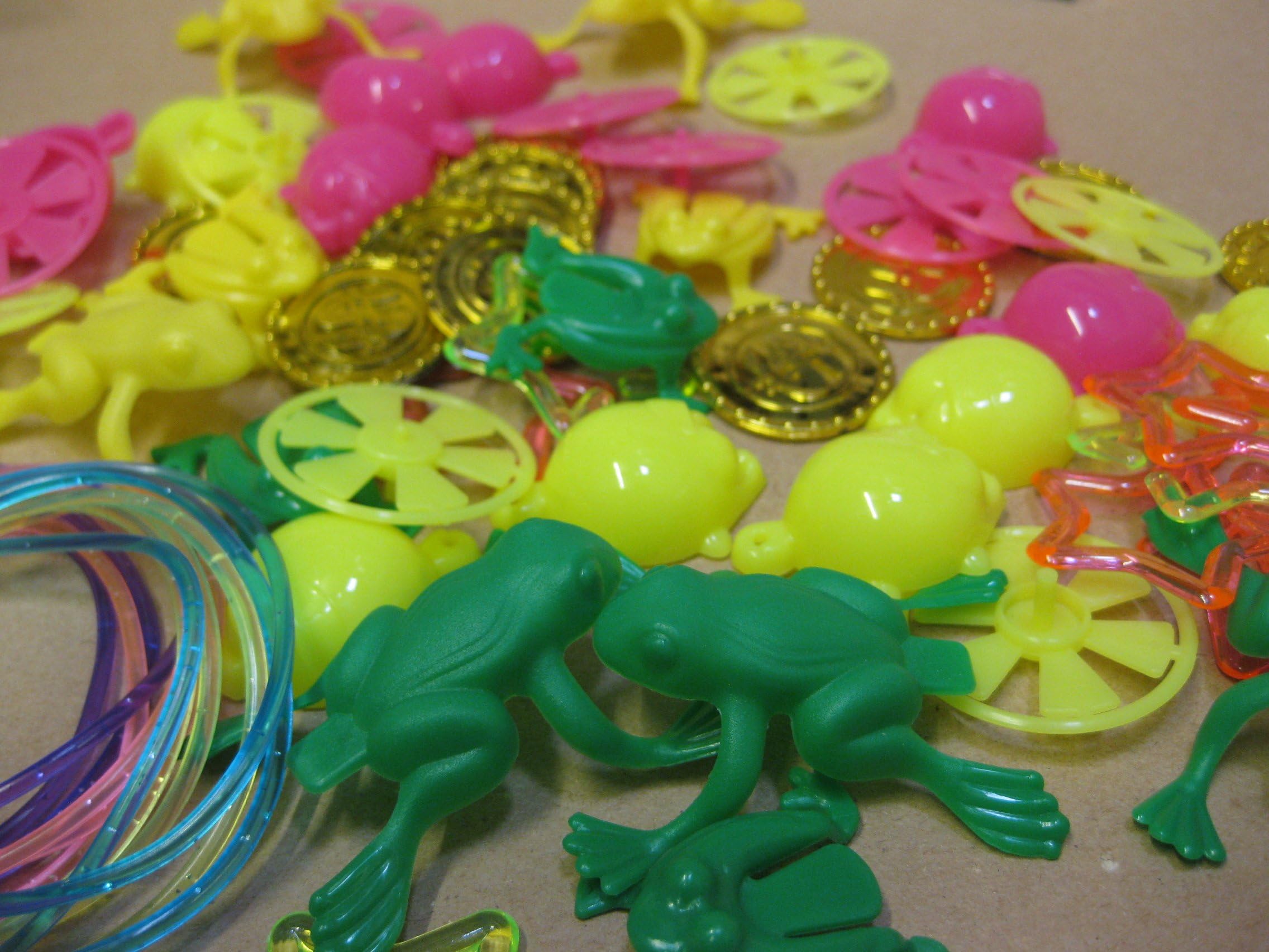 144 x PARTY FILLERS CHILDS TOY PARTIES BAGS PINATA JOKES LUCKY DIP FILLER NEW COINS FROGS SPINNERS FREE DELIVERY..