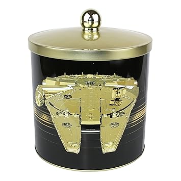 Star Wars Keksdose Spaceships Tie Fighter Millennium Falcon mit Deckel Ø15cm Metall