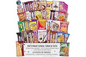 Eastanbul International Snack Box, Premium 40 Full-Size Foreign Snack Box, From Around The World International, Sweet, Savory